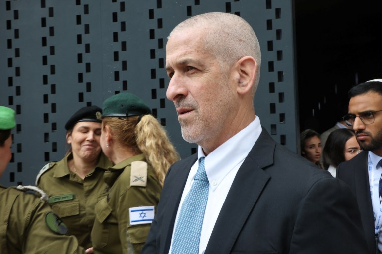 Ronen Bar, the head of Shin Bet, attends a ceremony marking Memorial Day for fallen soldiers of Israel's wars and victims of attacks, at Jerusalem's Mount Herzl military cemetery, May 13, 2024. GIL COHEN-MAGEN/Pool via REUTERS