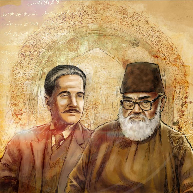 حافة الهاوية.. تصدُّعات المكان والوجدان في صراع الهند وباكستان 1 إقبال والمودودي.. شخصيتان متكاملتان، لكن لكل منهما منهج وطريقة ومزاج (الجزيرة)