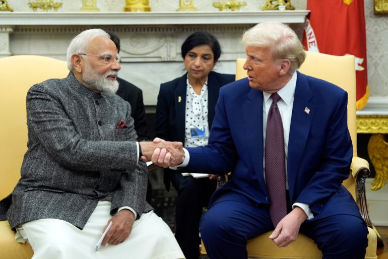 أين تقف الصين من الصراع بين الهند وباكستان؟ 2 President Donald Trump meets with India's Prime Minister Narendra Modi in the Oval Office of the White House, Thursday, Feb. 13, 2025, in Washington. (Photo/Alex Brandon)