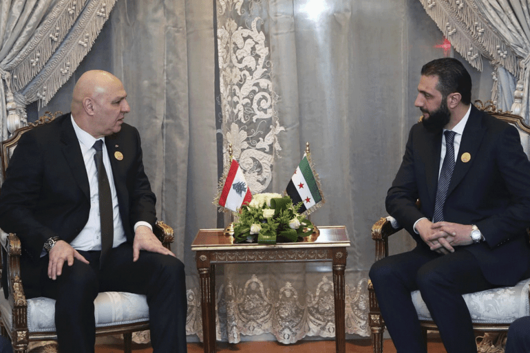 سوريا ولبنان يفتحان الملفات الشائكة ويعيدان صياغة علاقاتهما 1 الشرع و عون التقى الرئيس اللبناني جوزاف عون في <a class=