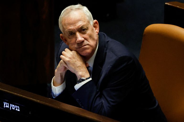 استنكار الجنرال غولان لقتل أطفال غزة يوحّد ساسة إسرائيل 2 Israeli Defence Minister Benny Gantz attends a session at the plenum at the Knesset, Israel's parliament in Jerusalem