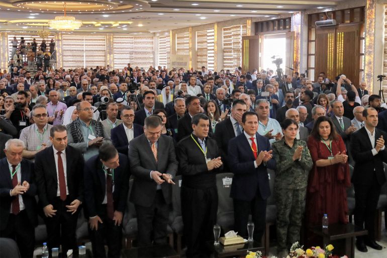 مؤتمر القامشلي.. ماذا بعد تراجع قسد عن تفاهماتها مع دمشق؟ 1 SYRIA-IRAQ-KURDS-CONFLICT-POLITICS-CONFERENCE