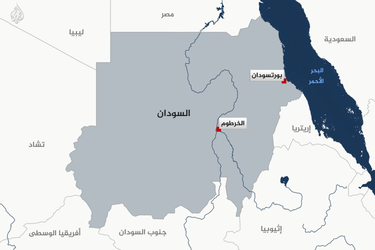 ماذا يعني ضرب مطار بورتسودان بالمسيّرات؟ 1 خريطة السودان - الخرطوم - بورتسودان