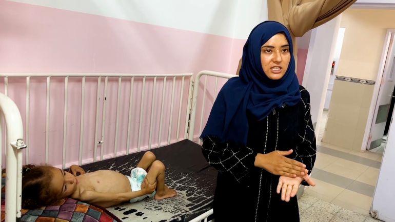 الطفلة ميار.. حصار غزة سرق وزنها وصوتها 3 أسماء العرجا والطفلة ميار