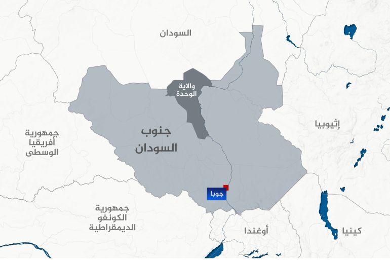 جيش جنوب السودان يمنح مهلة لنزع السلاح بمناطق النزاع 1 تصميم خاص خريطة جنوب السودان