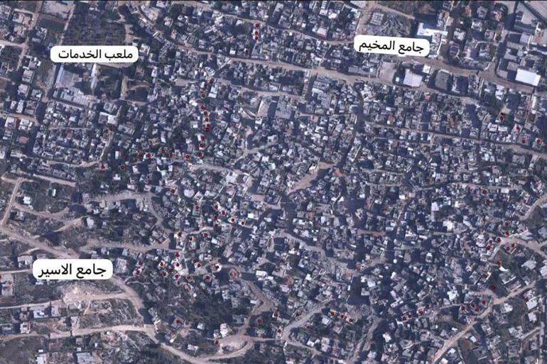 لماذا يهدم الاحتلال منازل مخيم جنين؟ 2 ****داخلية**** قوات الاحتلال وزعت خارطة يظهر فيها 100 منزل في عدة حارات من مخيم جنين قرر الاحتلال هدمها خرائط وزعتها قوات الإحتلال
